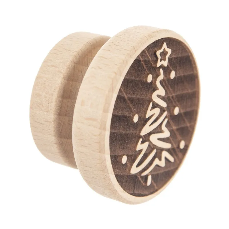 Stempel Do Ciastek Drewniany Choinka Pierników Dekoracja 5,5 cm MEBLIVA