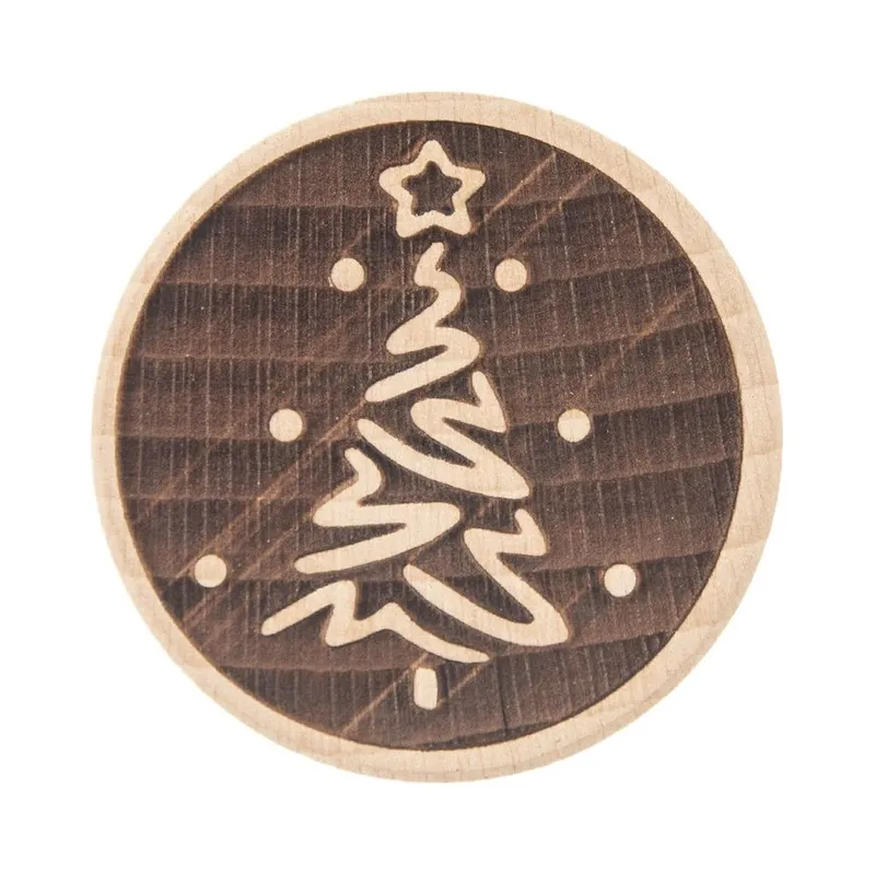 Stempel Do Ciastek Drewniany Choinka Pierników Dekoracja 5,5 cm MEBLIVA