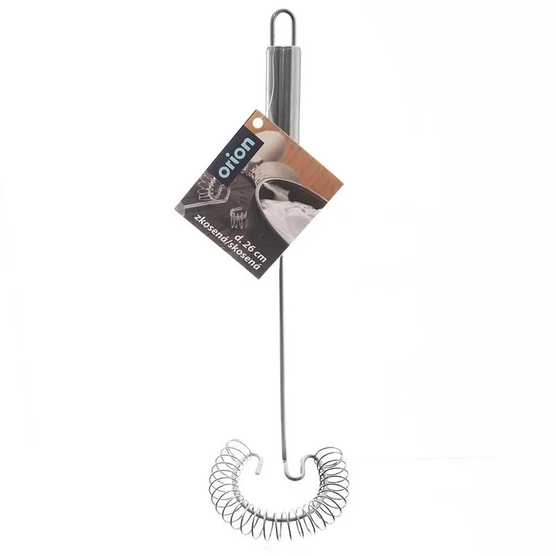 Trzepaczka Spiralna Do Ubijania Jajek I Sosów 26 cm Stal Duża MEBLIVA