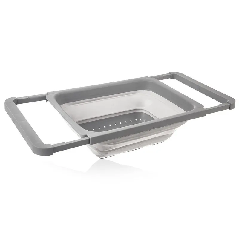 Cedzak Silikonowy Składany 39 x 26,5 cm Do Zlewu 5,5 l Z Uchwytami MEBLIVA