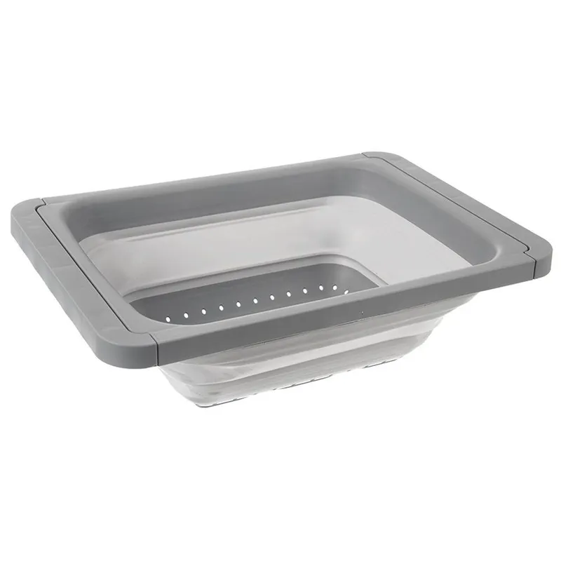 Cedzak Silikonowy Składany 39 x 26,5 cm Do Zlewu 5,5 l Z Uchwytami MEBLIVA