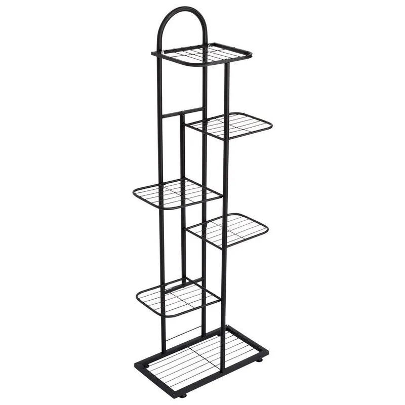 Kwietnik Stojak Na Kwiaty 6-POZIOMOWY Kaskada Metalowy Loft 106 cm MEBLIVA