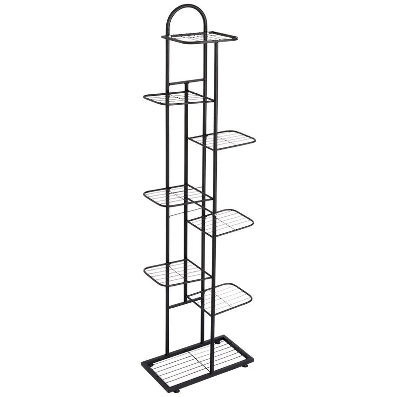 Kwietnik Stojak Kaskada Metalowy 8-POZIOMOWY 142 cm MEBLIVA - Czarny