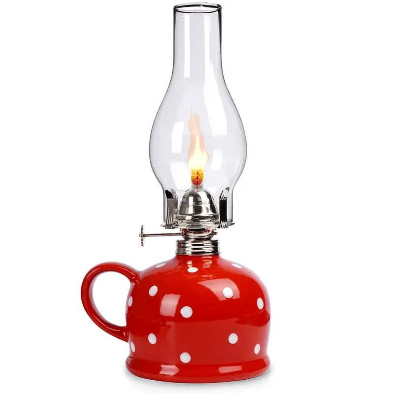 Lampa Naftowa Ceramiczna TECKA 530 ml, 28,5 cm MEBLIVA