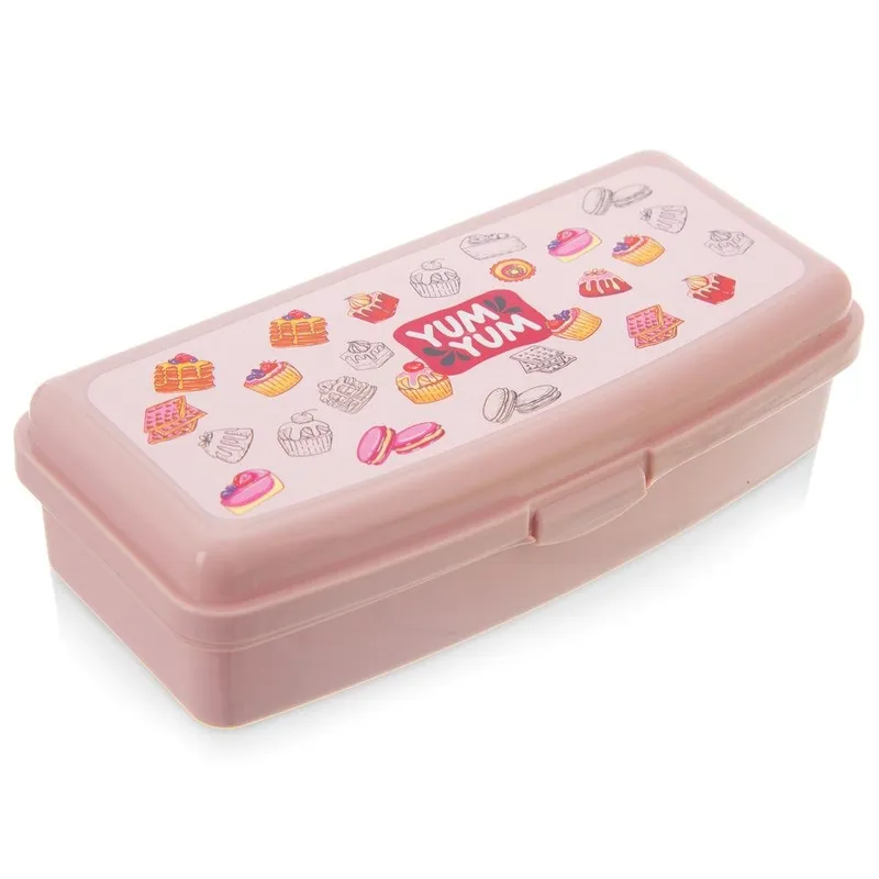 Pojemnik Lunchbox Śniadaniowy 500 ml Zamykany 21 x 9 cm MEBLIVA