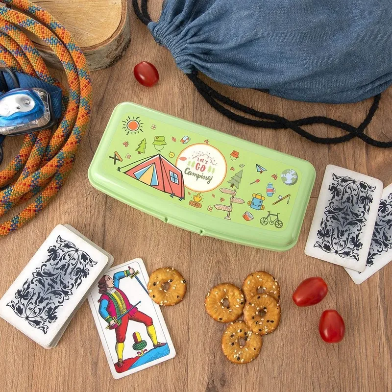 Pojemnik Lunchbox Śniadaniowy 500 ml Zamykany 21 x 9 cm MEBLIVA