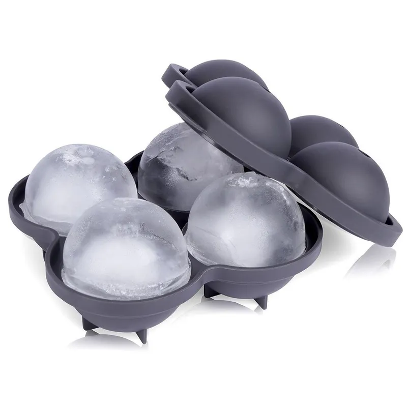 Forma Do Kostek Lodu EXCELLENT Kule 8 cm Silikonowa Na 4 szt. MEBLIVA