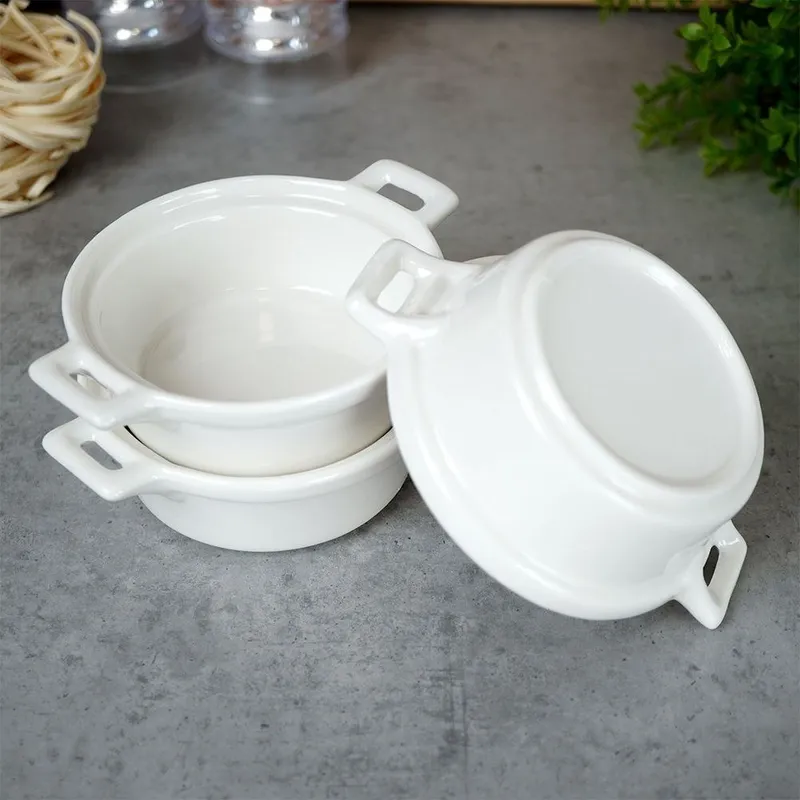 Miseczki Do Zapiekania Z Uchwytem 130 ml Zestaw 3 szt EXCELLENT MEBLIVA
