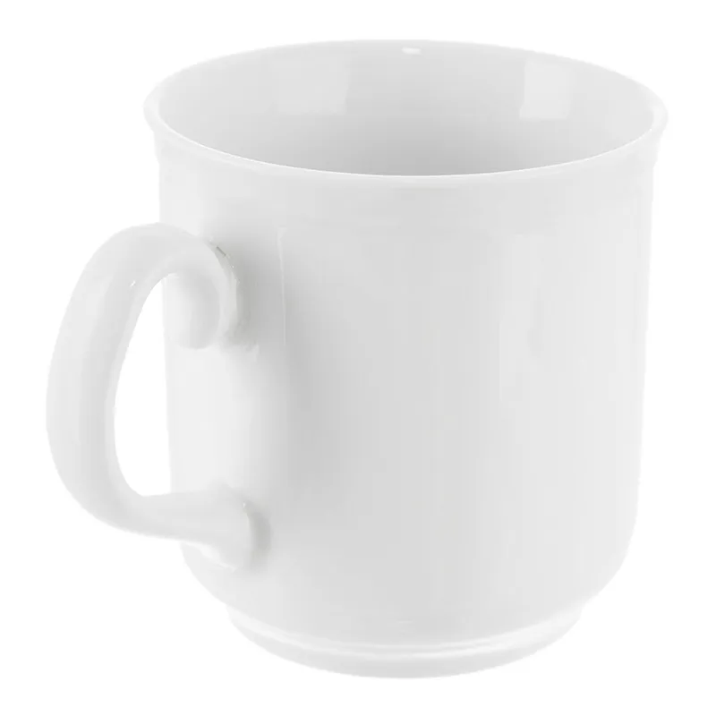 Kubek Porcelanowy 400 ml Klasyczny Do Zmywarki Mikrofalówki MEBLIVA - Biały