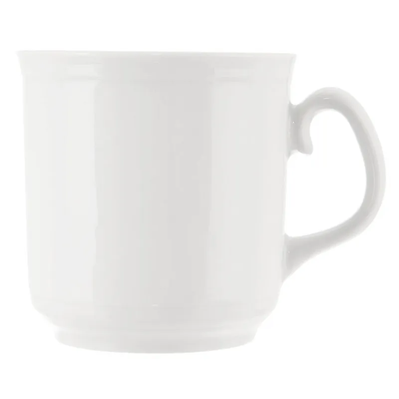 Kubek Porcelanowy 400 ml Klasyczny Do Zmywarki Mikrofalówki MEBLIVA - Biały