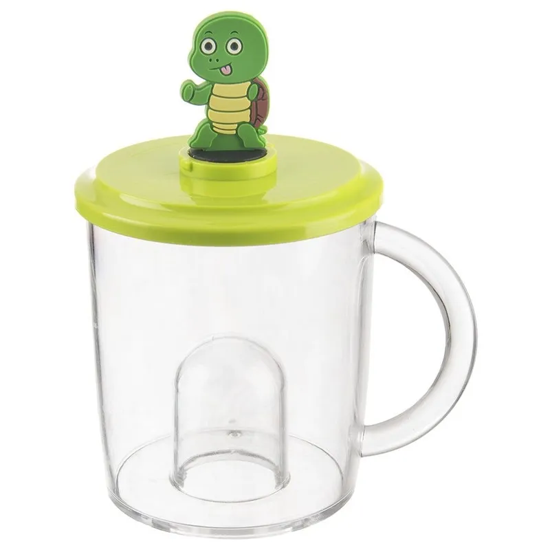 Kubek Z Figurką Dla Dziecka Żółw 240 ml Tritan BPA Free Do Zmywarki MEBLIVA