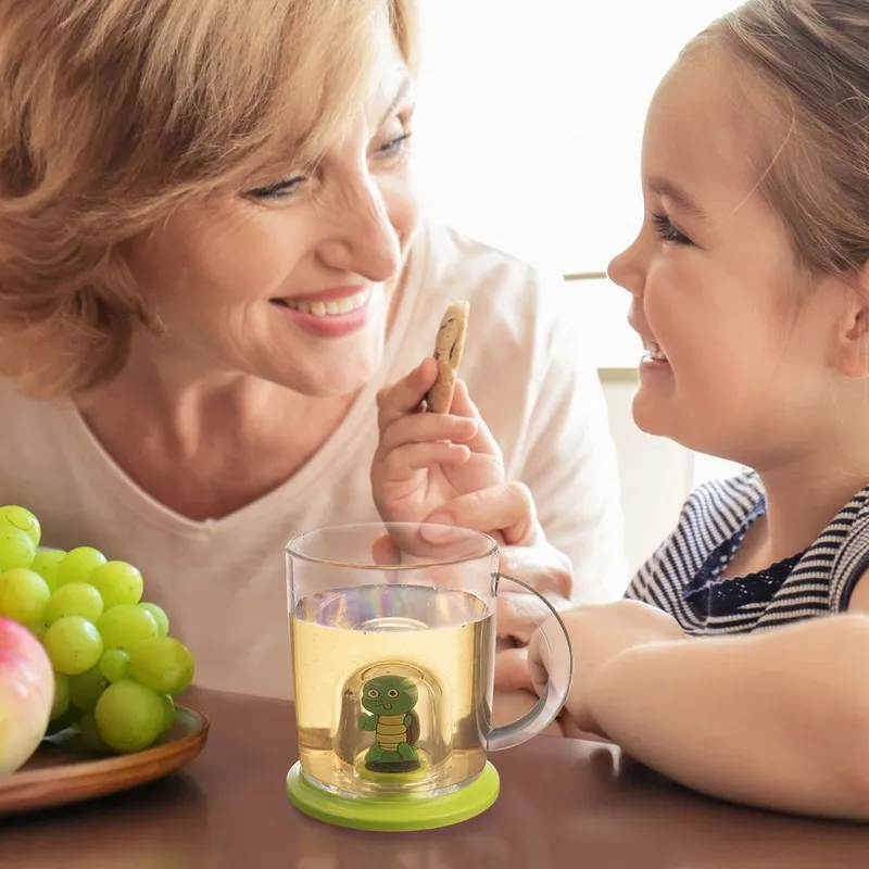 Kubek Z Figurką Dla Dziecka Żółw 240 ml Tritan BPA Free Do Zmywarki MEBLIVA