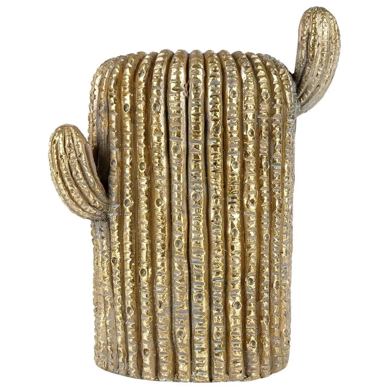 Osłonka Na Doniczkę Ogrodowa Dekoracyjna Kaktus 34,5 cm GARDIVA - Złota