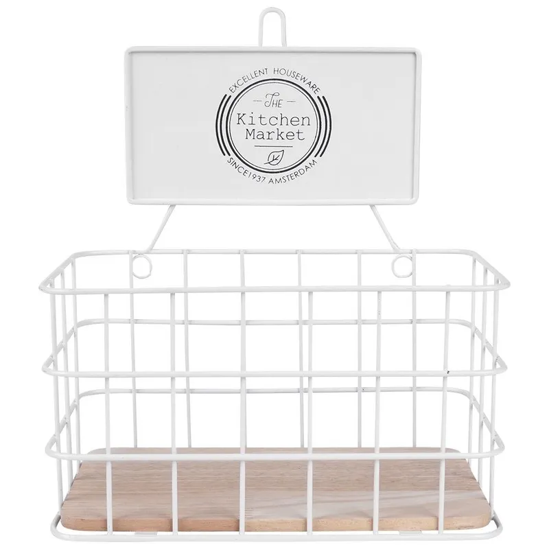 Półka Kuchenna Metalowa Dekoracyjna Wytrzymała 21x12,5x24 MEBLIVA - Biała