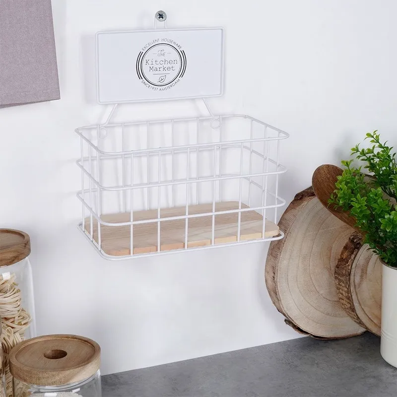 Półka Kuchenna Metalowa Dekoracyjna Wytrzymała 21x12,5x24 MEBLIVA - Biała