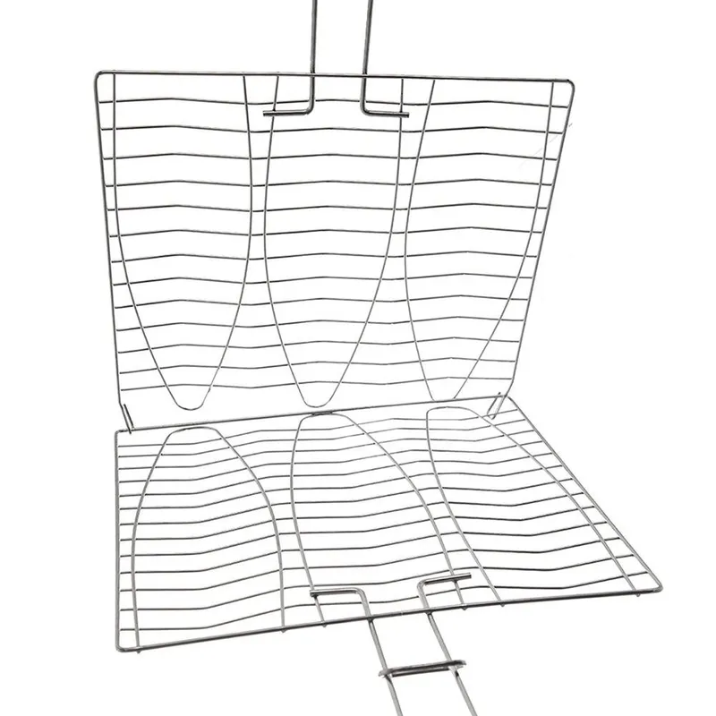 Ruszt Do Grillowania Ryb Zamykany Metalowy 3 Ryby 55,5 x 28 cm GARDIVA