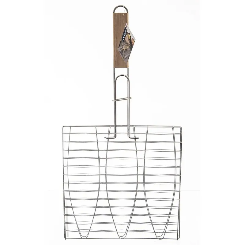Ruszt Do Grillowania Ryb Zamykany Metalowy 3 Ryby 55,5 x 28 cm GARDIVA