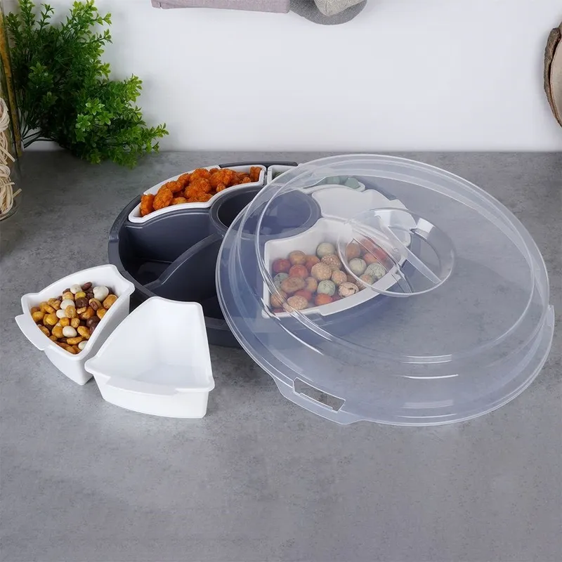 Pojemnik Na Przekąski Do Serwowania Z Pokrywą EXCELLENT HOUSEWARE MEBLIVA