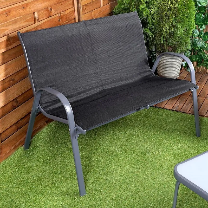 Zestaw Mebli Ogrodowych 4 el. AMBIANCE Metal Sofa Fotele Stolik GARDIVA