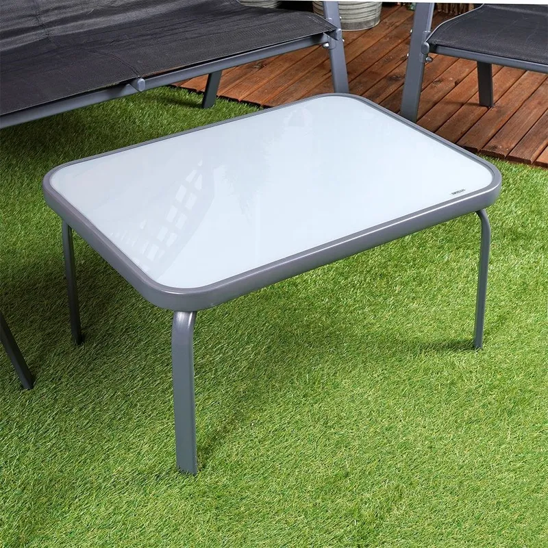 Zestaw Mebli Ogrodowych 4 el. AMBIANCE Metal Sofa Fotele Stolik GARDIVA