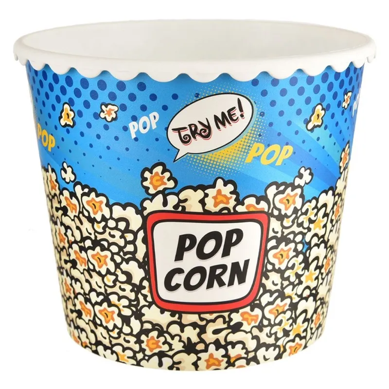 Pojemnik Na Popcorn Chipsy Z Dekorem 2,3 l Wielokrotnego Użytku MEBLIVA