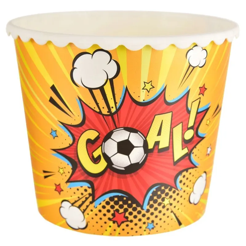 Pojemnik Na Popcorn Chipsy Piłkarski 2,3 l Goal 17 x 14 cm MEBLIVA