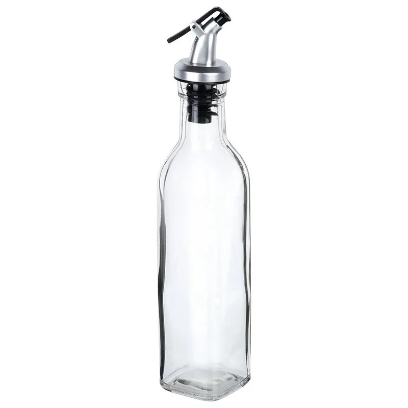 Butelka Na Oliwę Ocet Z Dozownikiem Szklana 250 ml Przezroczysta MEBLIVA
