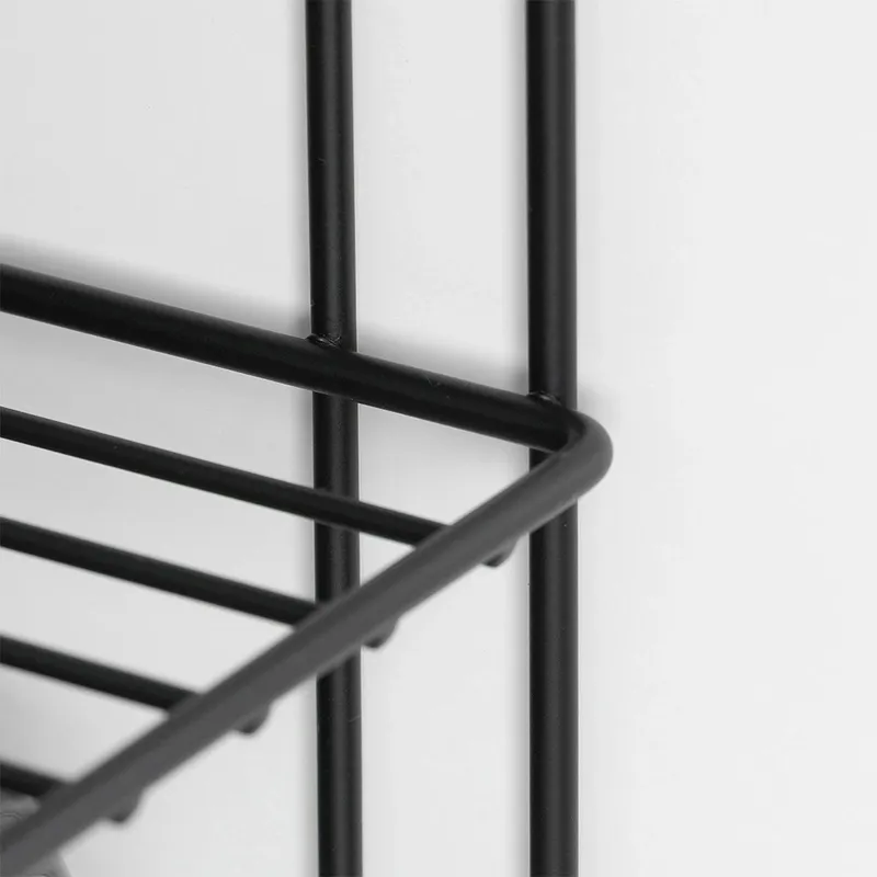 Półka Kuchenna Metalowa Narożna Loft 3-POZIOMOWA 22x22x21 MEBLIVA - Czarna