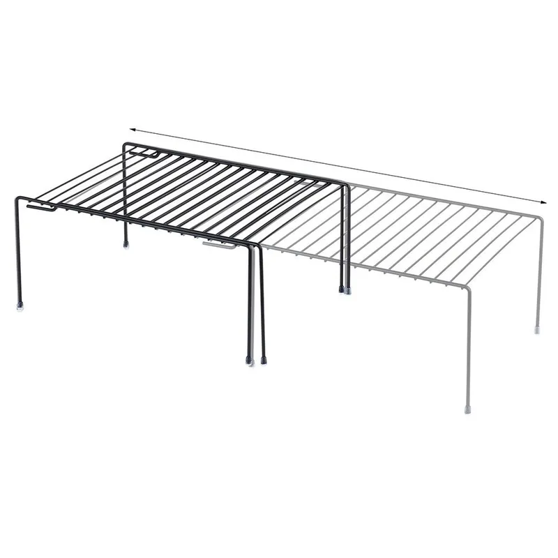 Półka Kuchenna Metalowa Loft Rozsuwana Regulowana 34,5-48 MEBLIVA - Czarna