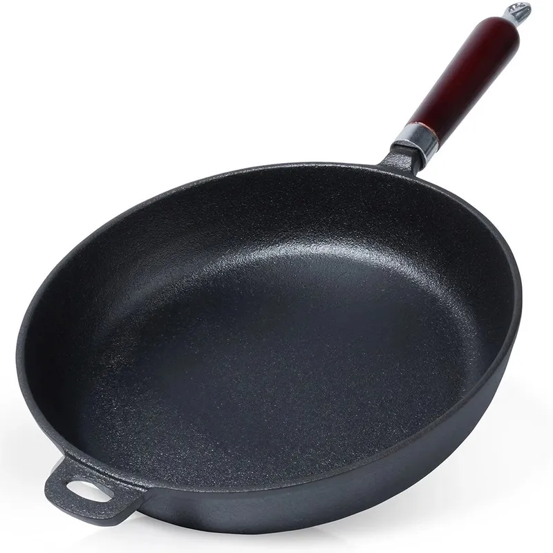Patelnia Żeliwna Do Smażenia Duszenia Gaz Indukcja Solidna 28 cm MEBLIVA