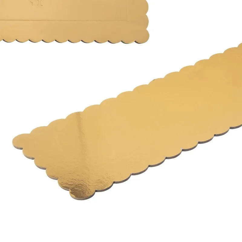 Podkład Pod Ciasto Prostokąt 33 x 12 cm Do Mazurka MEBLIVA - Złoty