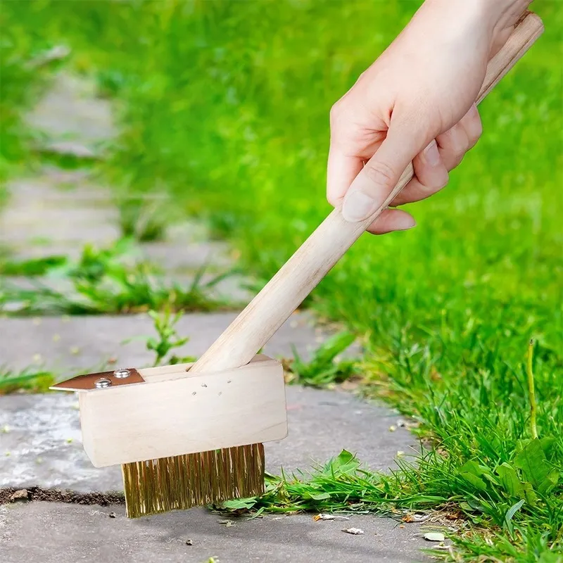 Szczotka Druciana Do Chwastów Ze Skrobakiem Do Kostki Brukowej PG GARDIVA