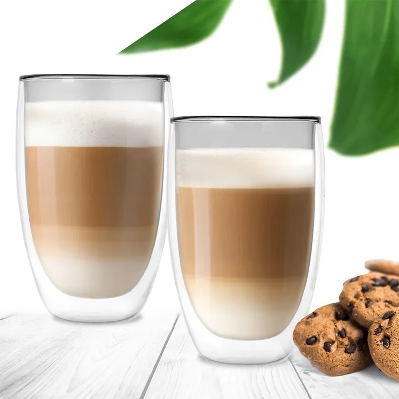 Szklanki Termiczne Z Podwójną Ścianką Do Kawy Latte 460 ml 2 szt. MEBLIVA
