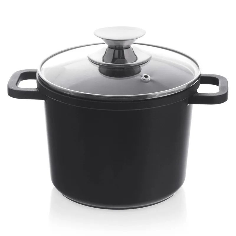 Garnek Granitowy GRANDE Wysoki 17 cm 2 l Indukcja Piekarnik MEBLIVA