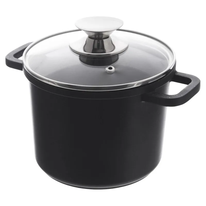 Garnek Granitowy GRANDE Wysoki 17 cm 2 l Indukcja Piekarnik MEBLIVA