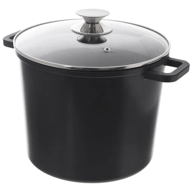 Garnek Granitowy GRANDE Wysoki 25 cm 7,6 l Indukcja Piekarnik MEBLIVA