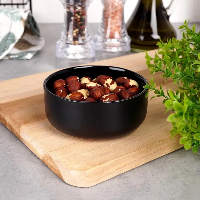 Miseczka Ceramiczna 9 cm 150 ml Do Zmywarki SIAKI MEBLIVA - Czarna