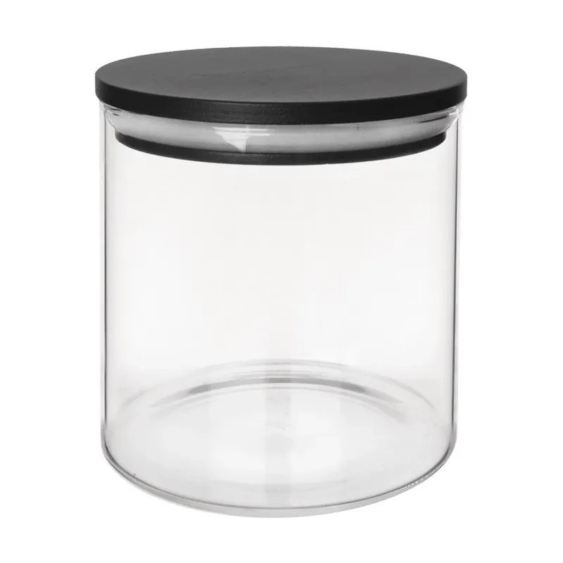 Pojemnik Szklany Sypkie Produkty 450 ml Z Uszczelką 9 x 9 cm MEBLIVA