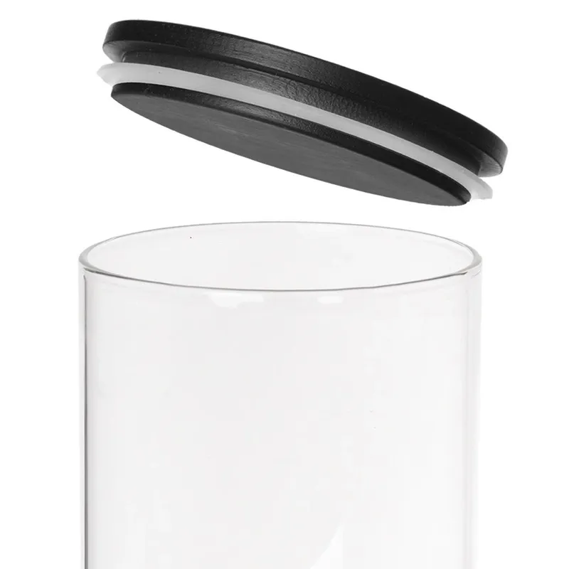 Pojemnik Szklany Sypkie Produkty 450 ml Z Uszczelką 9 x 9 cm MEBLIVA