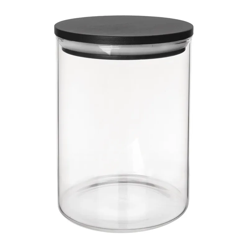 Pojemnik Szklany Sypkie Produkty 600 ml Z Uszczelką 12 x 9 cm MEBLIVA