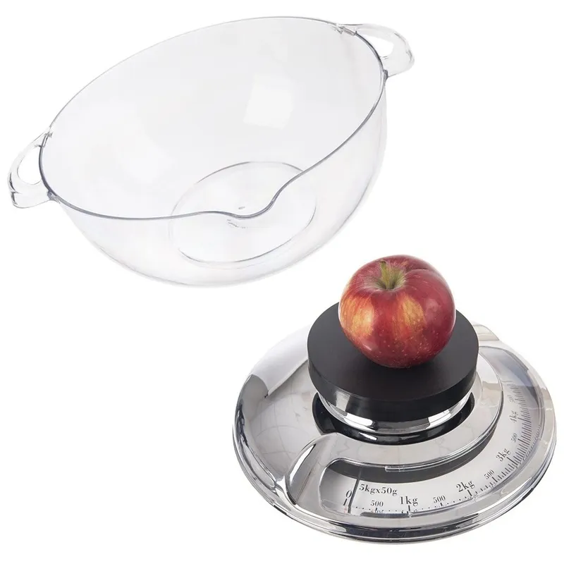Waga Kuchenna Mechaniczna Z Misą 5 kg Bez Baterii 2,2 l MEBLIVA