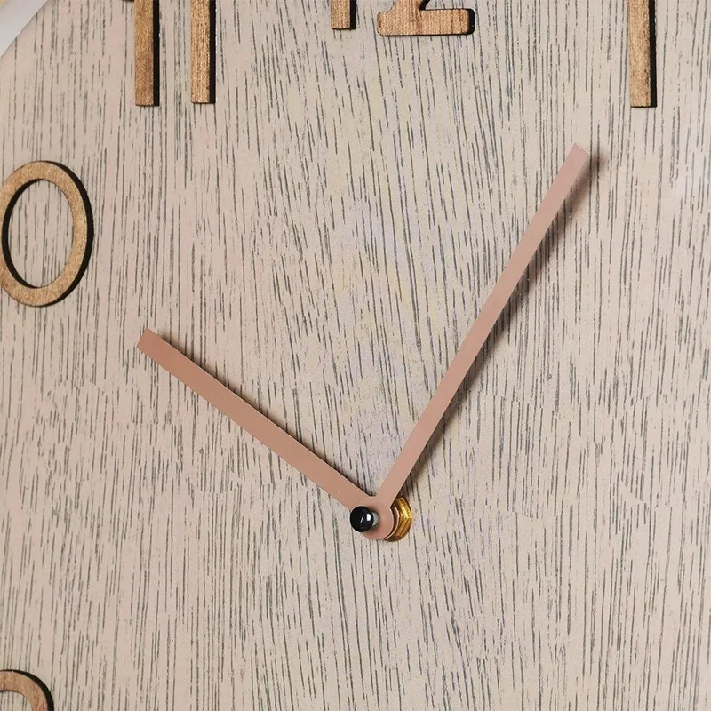 Zegar Ścienny Wiszący Okrągły Dekoracyjny Ozdobny 38 cm MEBLIVA - Brązowy