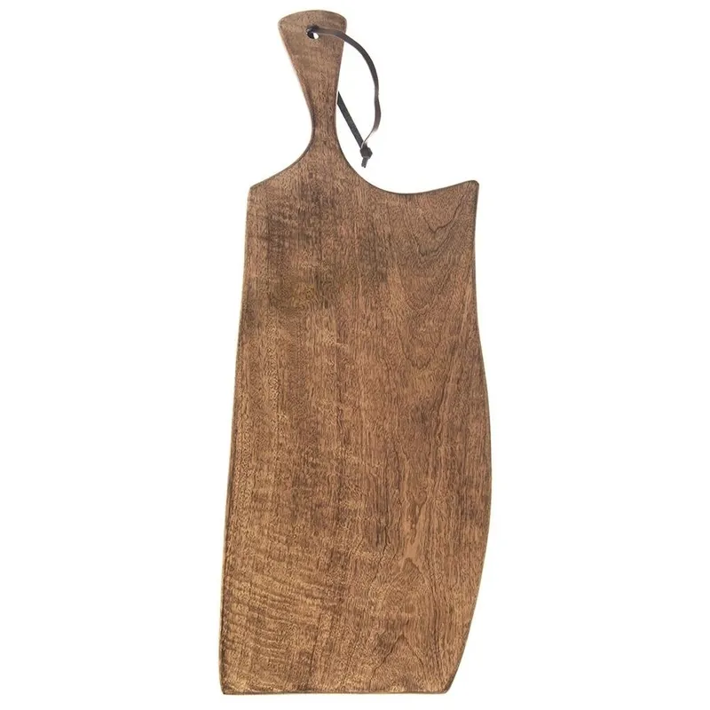 Deska Mangowiec 61 x 22 cm Nieregularna Z Uchem Do Krojenia MEBLIVA