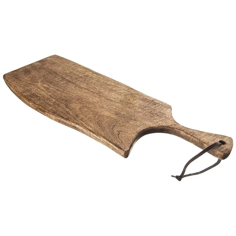 Deska Mangowiec 61 x 22 cm Nieregularna Z Uchem Do Krojenia MEBLIVA