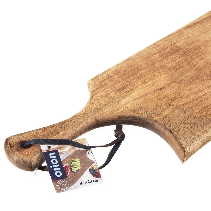 Deska Mangowiec 61 x 22 cm Nieregularna Z Uchem Do Krojenia MEBLIVA