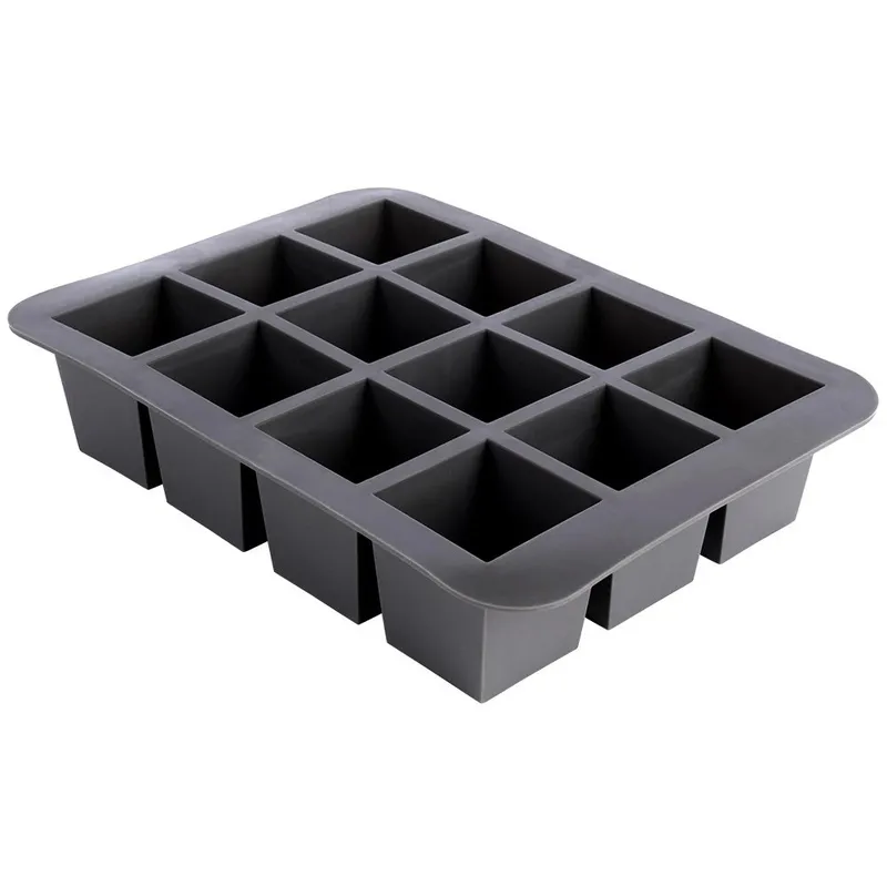Forma Do Kostek Lodu EXCELLENT Silikonowa 19,5 x 14 cm Kwadrat 12 MEBLIVA