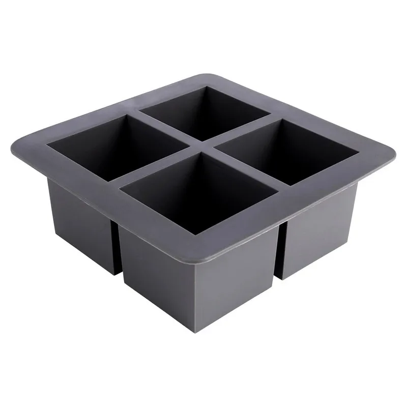 Forma Do Kostek Lodu EXCELLENT XXL Kwadrat Silikonowa 15,5 cm 4 MEBLIVA