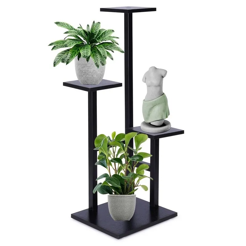 Kwietnik Stojak Na Kwiaty 4-POZIOMOWY Kaskada Metalowy Loft 84 cm GARDIVA