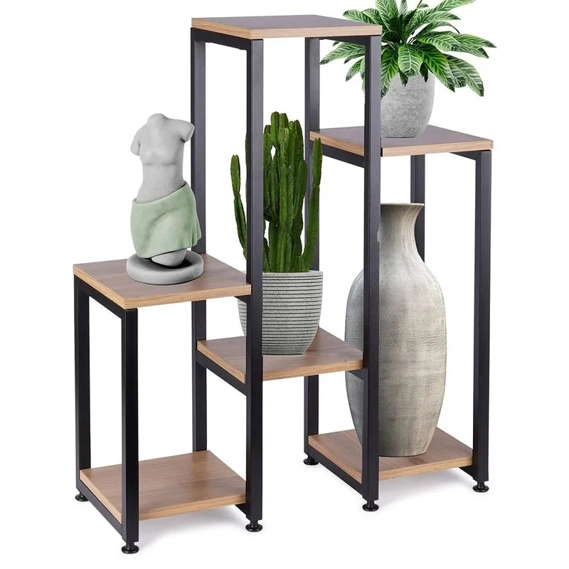 Kwietnik Stojak Na Kwiaty 6-POZIOMOWY Kaskada Metalowy Loft 80 cm GARDIVA