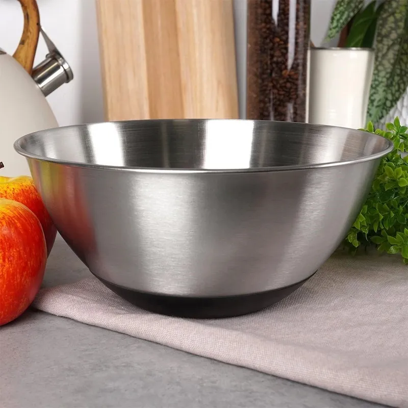 Miska Kuchenna Stalowa Antypoślizgowa 21,5 cm 1,9 l Do Zmywarki MEBLIVA